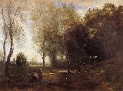 Corot Camille Les Bucheronnes china oil painting reproduction